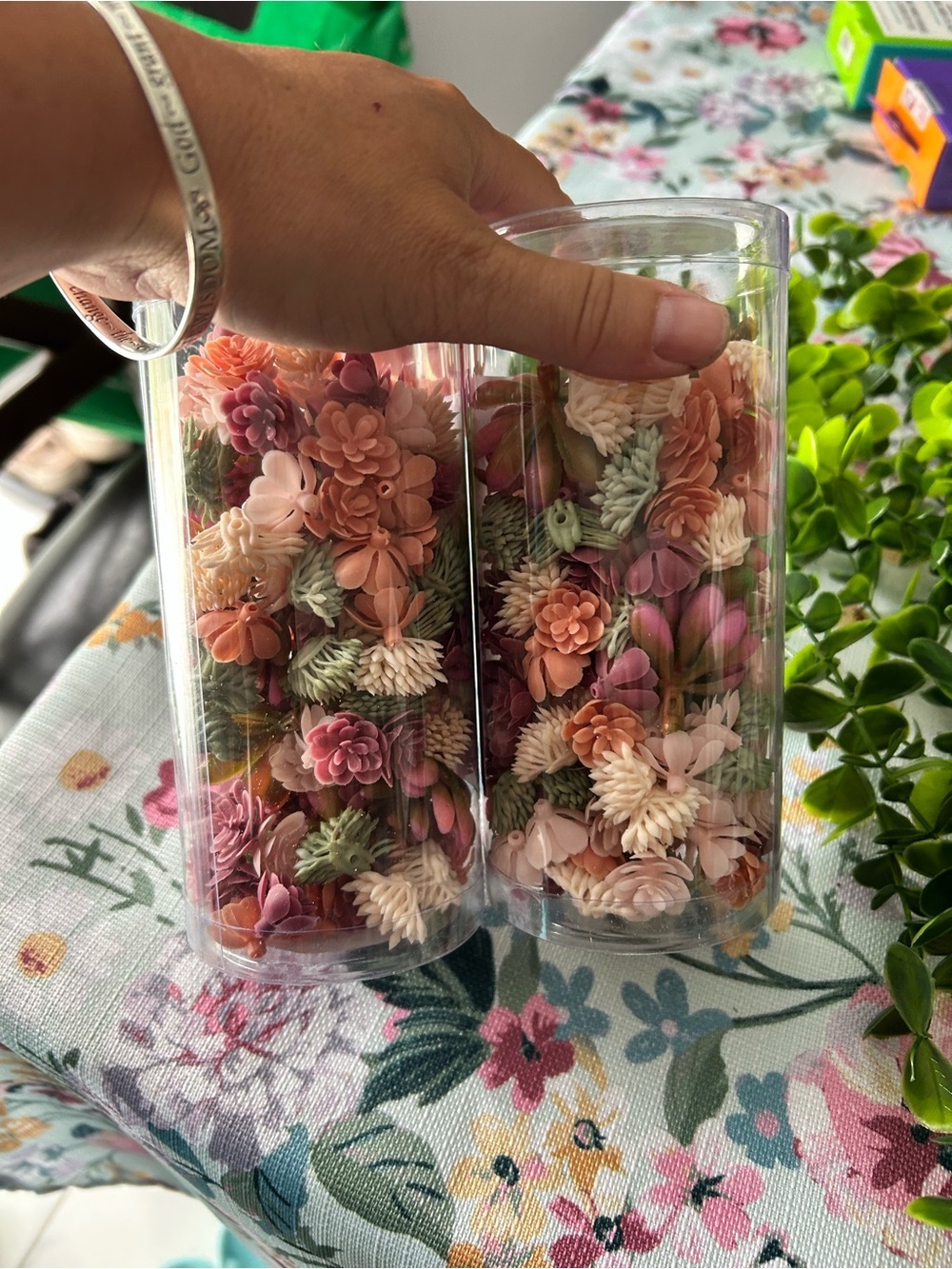 4/$50 Floral Succulent Wreath in Pink and Green SUPPLIES - Picture 6 of 6